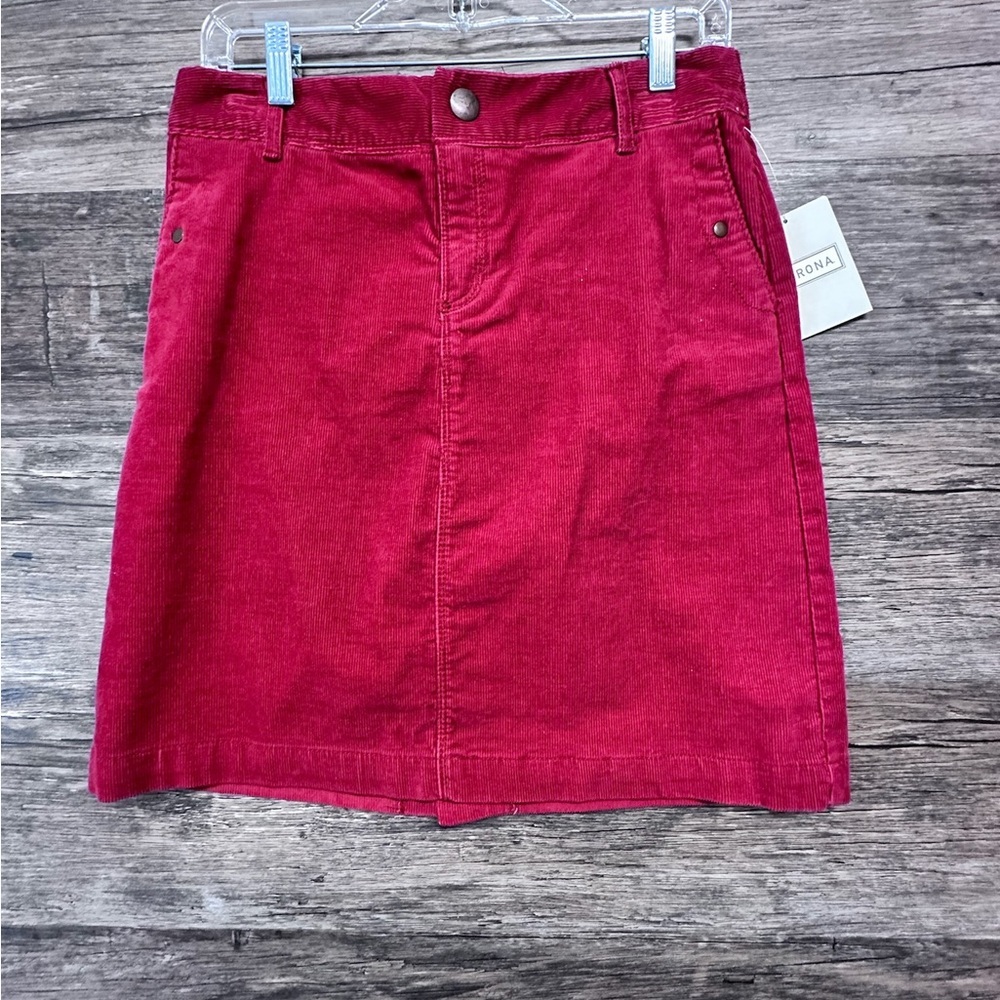 Merona Red Mini Corduroy Pencil Skirt